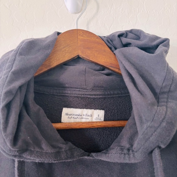 Abercrombie & Fitch Soft Collection Expanded Logo Women’s Small Black Hoodie - Picture 4 of 5